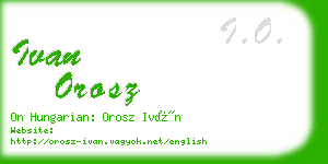 ivan orosz business card